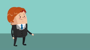 İşadamı çift çizgi film Hd animasyon