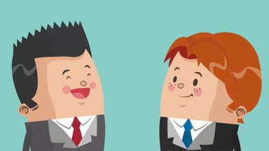 İşadamı çift çizgi film Hd animasyon