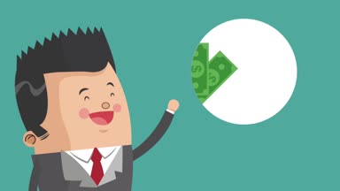 İşadamı çift çizgi film Hd animasyon