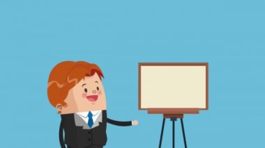 İşadamı çift çizgi film Hd animasyon