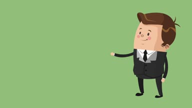 İşadamı çift çizgi film Hd animasyon