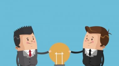 İşadamı çift çizgi film Hd animasyon