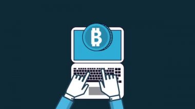 Bitcoin cryptocurrency para Hd animasyon sahneleri