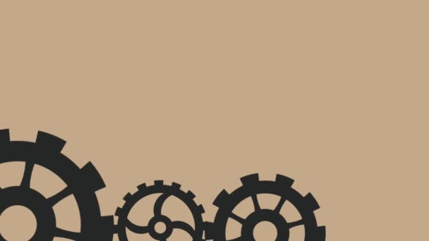 Engrenages de travail animation HD 