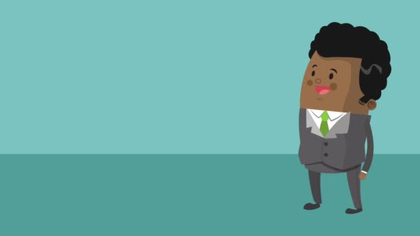 Verkställande affärsman tecknad Hd animation — Stockvideo