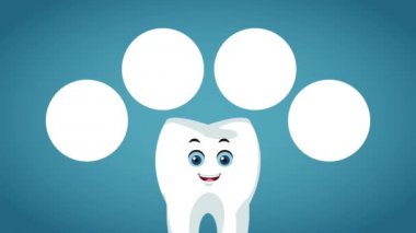 Sevimli diş diş çizgi film Hd animasyon