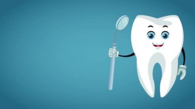 Sevimli diş diş çizgi film Hd animasyon