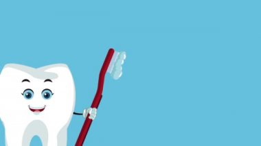 Sevimli diş diş çizgi film Hd animasyon