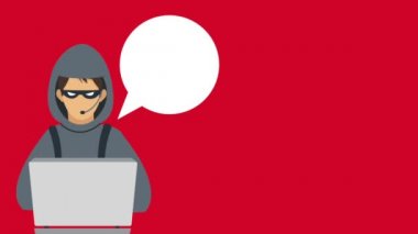 Hacker ve güvenlik sistemi Hd animasyon