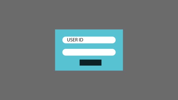 Senha e usuário ID animação HD — Vídeo de Stock