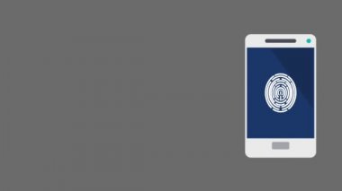 Akıllı telefon ve güvenlik sistemi Hd animasyon