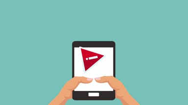 Akıllı telefon ve güvenlik sistemi Hd animasyon