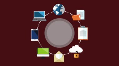 Güvenlik sistemi kavramı Hd animasyon