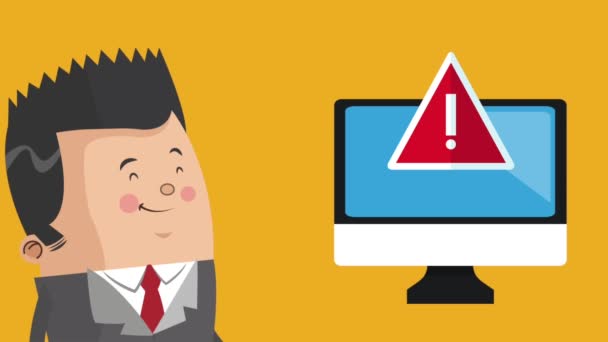 Negocio y seguridad HD animación — Vídeo de stock