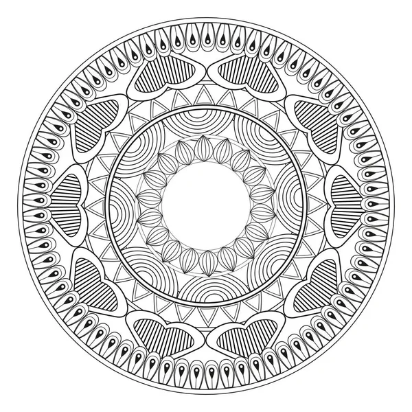 Mandala indiska emblem — Stock vektor