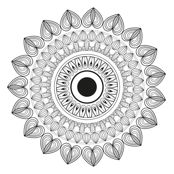 Lambang India Mandala - Stok Vektor