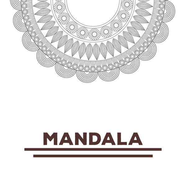 Mandala Indiase embleem — Stockvector