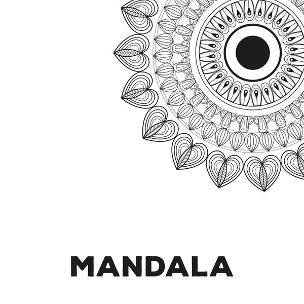 Mandala indiska emblem — Stock vektor