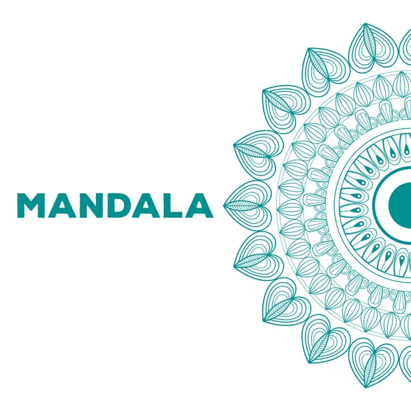 Mandala indisches Emblem — Stockvektor