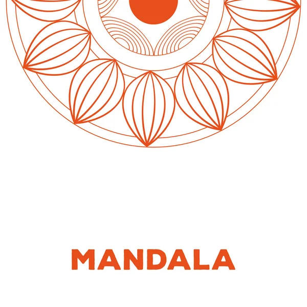 Emblème de mandale indienne — Image vectorielle