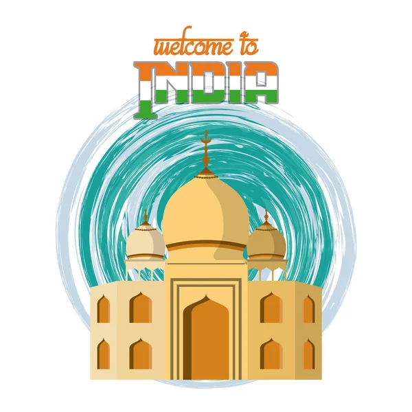 Καλώς ήρθατε στην Ινδία κάρτα — Διανυσματικό Αρχείο