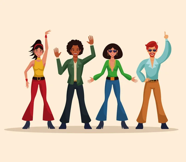 Dance party people — Stock Vector