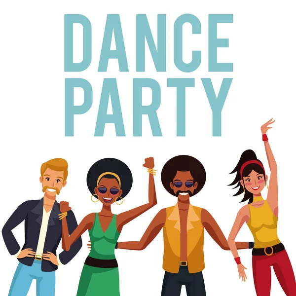 Dance party personer — Stock vektor