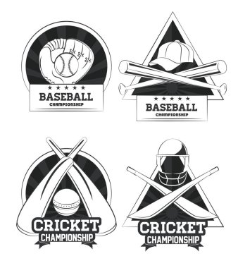 Kriket ve beyzbol Amblemler