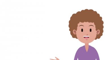 Genç kadın HD Animasyon tebrik