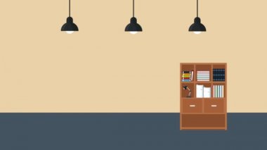 Ofis İşyeri sahne Hd animasyon