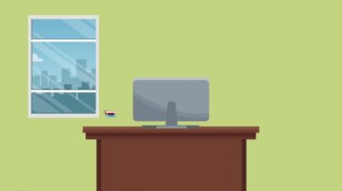 Ofis İşyeri sahne Hd animasyon