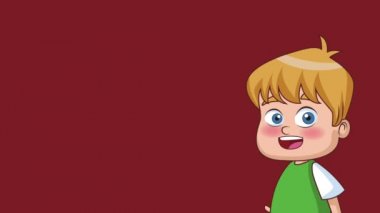 Sevimli çocuk çizgi film Hd animasyon