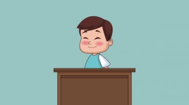 Çocuklar ve okul Hd animasyon