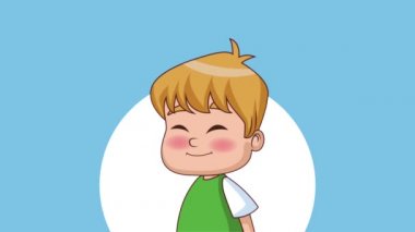 Sevimli okul çocuğu arka plan High Definition animasyon renkli sahneleri düşen kalemler