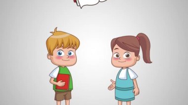 Okul ve çocuklar Hd animasyon