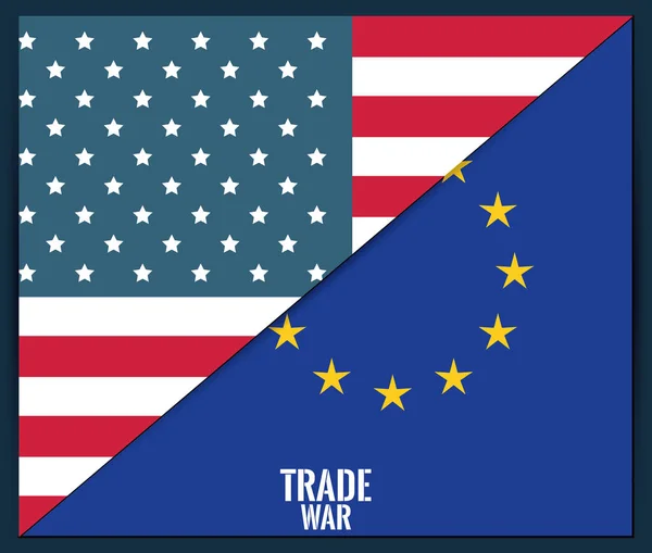 Concept de guerre commerciale — Image vectorielle