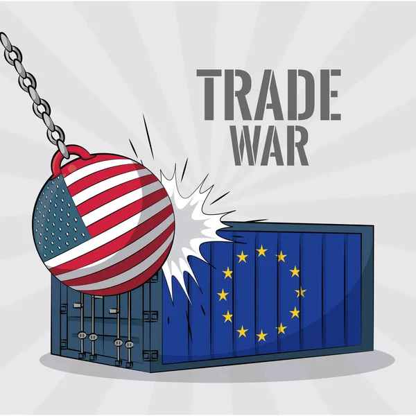 Концепція торгівлі війни — стоковий вектор