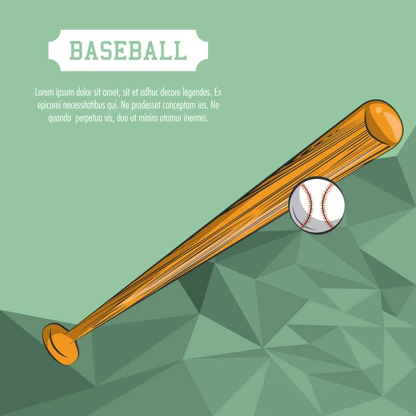 Baseball sport poster — Stock Vector