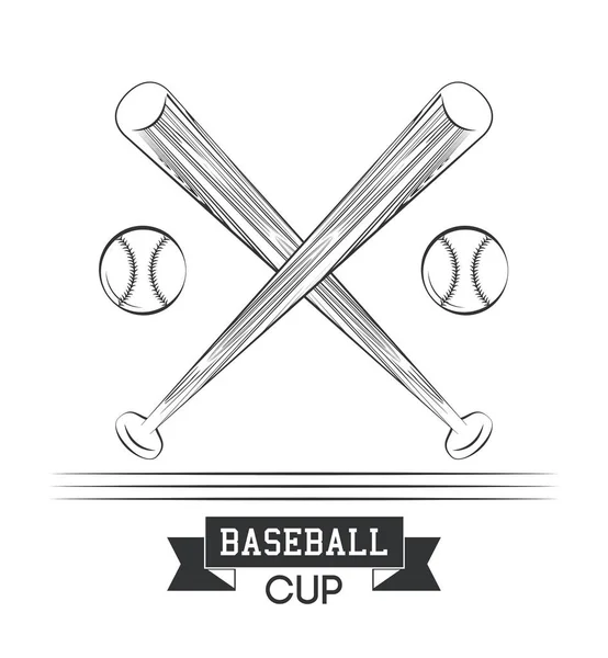 Copa deportiva de béisbol — Vector de stock
