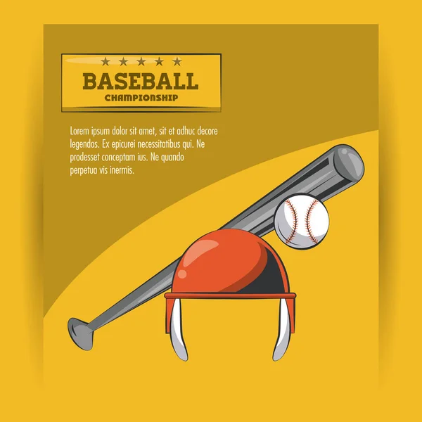 Jogo de campeonato de beisebol — Vetor de Stock