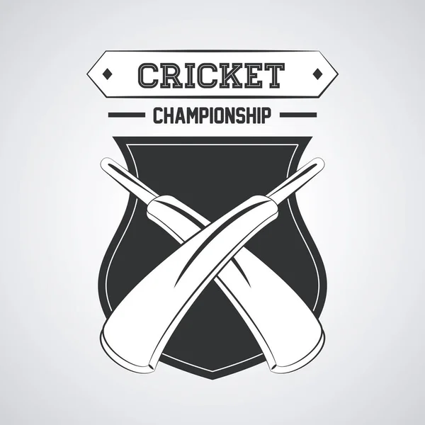 Campeonato de cricket juego — Vector de stock