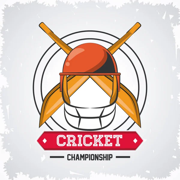 Campeonato de cricket juego — Vector de stock