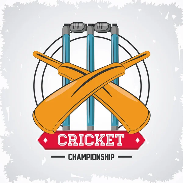 Campeonato de cricket juego — Vector de stock
