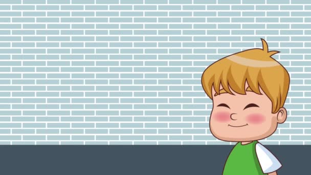 子供と学校の Hd アニメーション — ストック動画