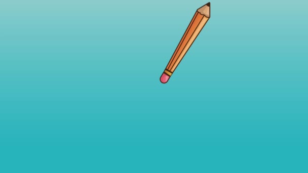 Bleistifte fallen Hintergrund hd Animation — Stockvideo
