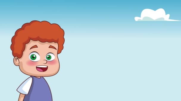 Crianças desenhos animados engraçados animação HD — Vídeo de Stock