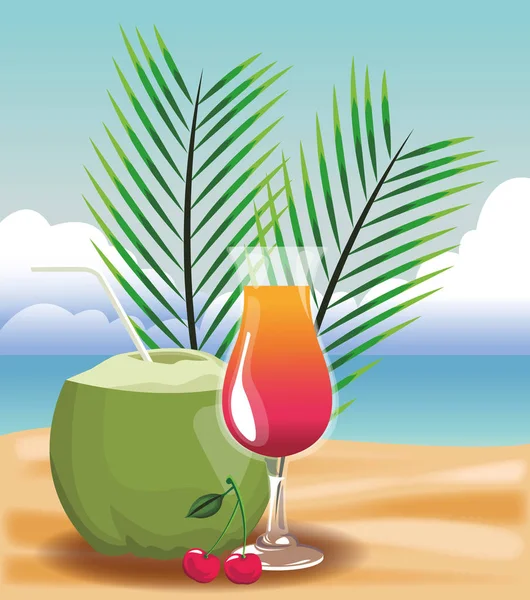 Beach and summer Stock Illustration