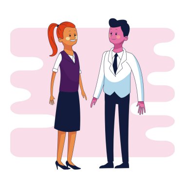 iş takım çalışması çizgi film