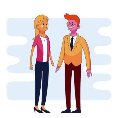 iş takım çalışması çizgi film