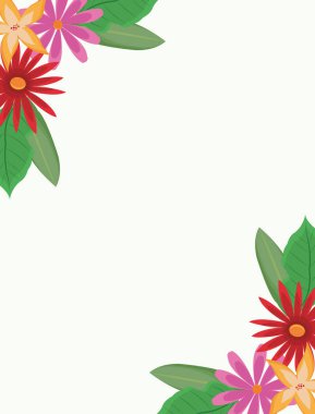 güzel çiçekler çerçevesi